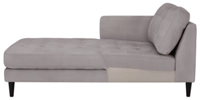 Shae Light Gray Microfiber Left Chaise Sectional Living Room
