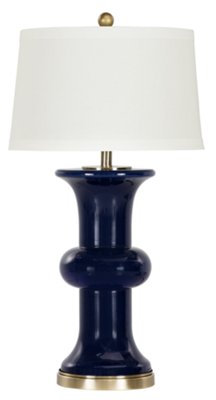 Warwick Dark Blue Table Lamp Home Accents Lighting City