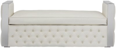 Neo White Upholstered Bench