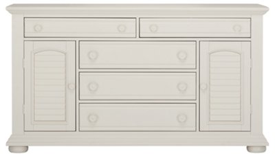 City Furniture: Quinn White Large Dresser \u0026 Mirror