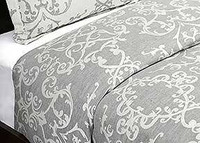 Lido Light Gray 6 Piece Duvet Set