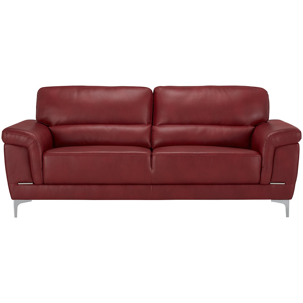 Enzo Red Microfiber Sofa Enzo Red Microfiber Sofa