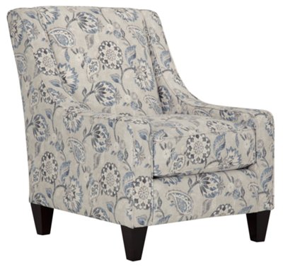 City Furniture: Sylvie Blue Floral Accent Chair