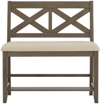Omaha Gray 24" High Dining Bench