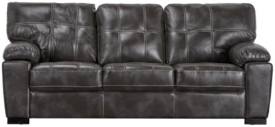 Henry Gray Microfiber Sofa