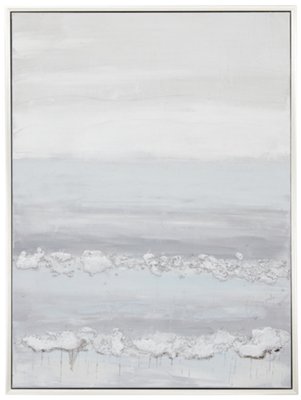 Cascade Light Gray Framed Wall Art