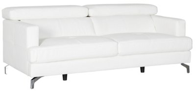 Marquez White Microfiber Sofa Living Room Sofas City Furniture