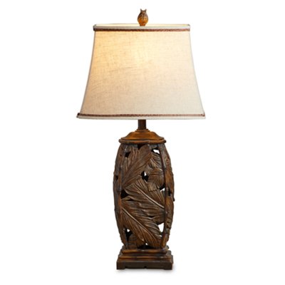Fronds Dark Brown Table Lamp