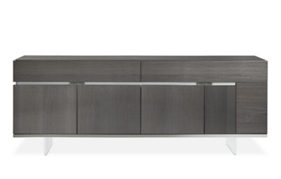 Athena Dark Gray Wood Buffet Dining Room Servers City Furniture