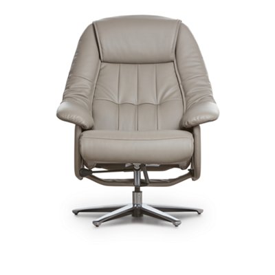 Jones Gray Microfiber Recliner & Ottoman Living Room Recliners