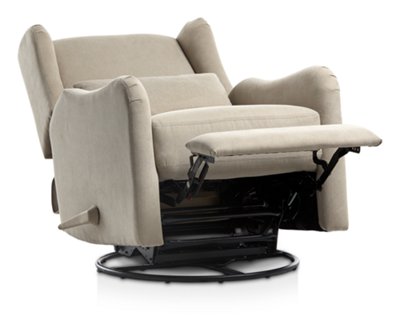 Khaki Fabric Swivel Glider Recliner Living Room Recliners City Furniture