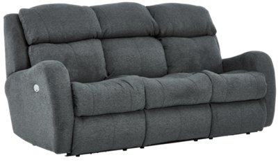 Finn Gray Fabric Power Reclining Sofa