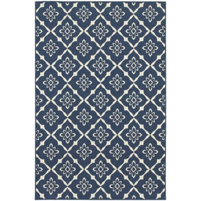 Meredith Dark Blue Indoor/Outdoor 5x8 Area Rug
