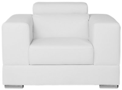 Maxwell White Microfiber Chair Living Room Chairs City Furniture