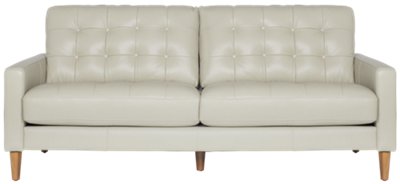 Finley Gray Leather & Vinyl Sofa