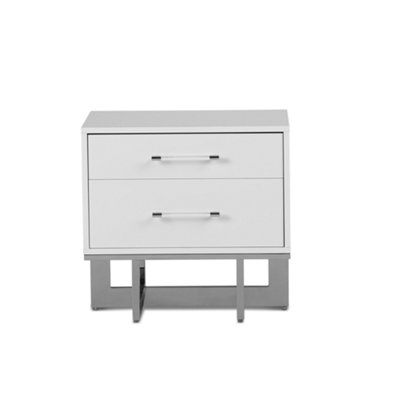 Cortina White Wood Nightstand Bedroom Nightstands City Furniture