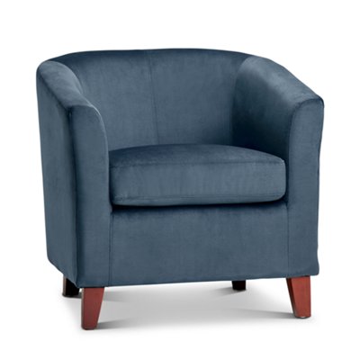 Concord Dark Blue Velvet Accent Chair | Living Room - Accent Chairs