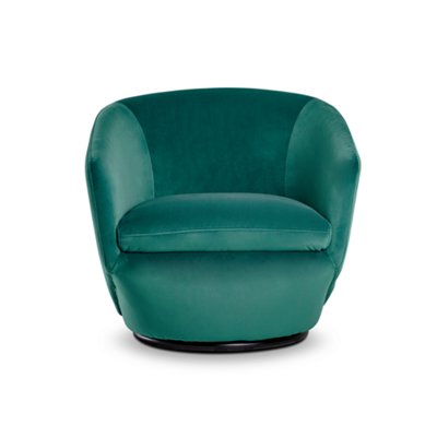 Darian Teal Velvet Swivel Accent Chair | Home Accents - Accent Chairs