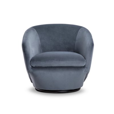 Darian Light Gray Velvet Swivel Accent Chair