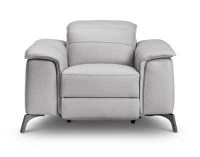 Pearson GRAY LEATHER Power Recliner with Power Headrest