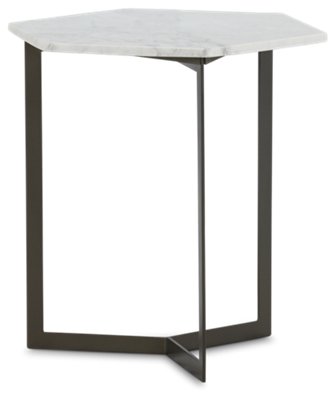 Lilia Black Marble Accent Table